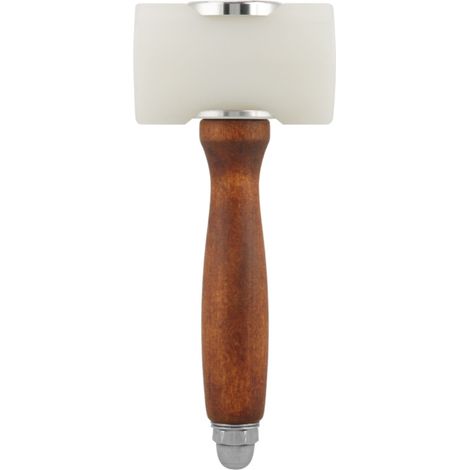 Martillo de cuero en forma de T, mango de madera, herramienta para tallar cuero (nylon)