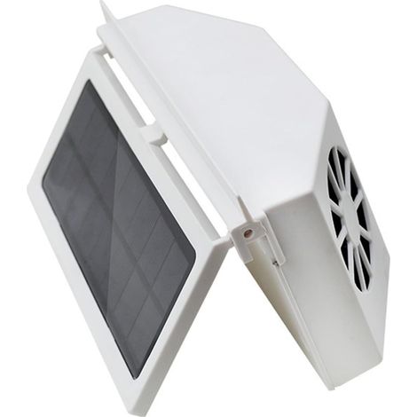 Ventilateur de Ventilation Voiture Solaire Abs Blanc 1200mah (1/5)