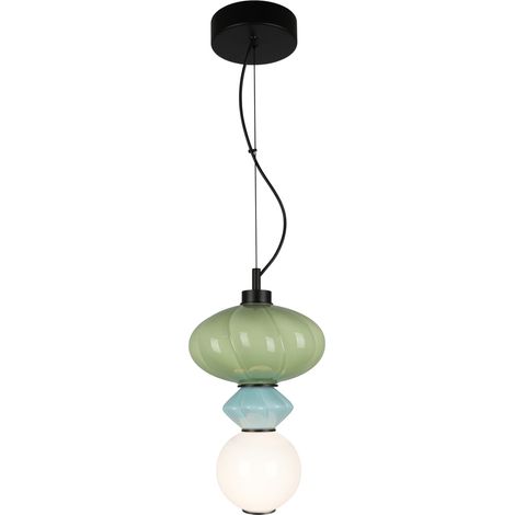 Suspension art déco céramique multicolore LED 8W Tordi (1/3)