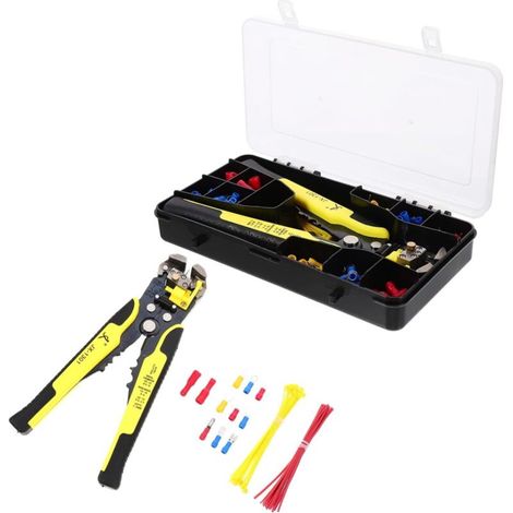 Pin Crimping Tool Kit for Electrical Components Insulated Ratchet Pliers for Domestic and Automotive Terminals (1/5)