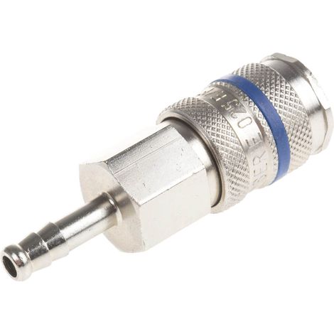Raccord rapide pneumatique RS PRO, Tuyau cannelé vers Mâle 6mm en Acier ( Prix pour 1 ) (1/2)