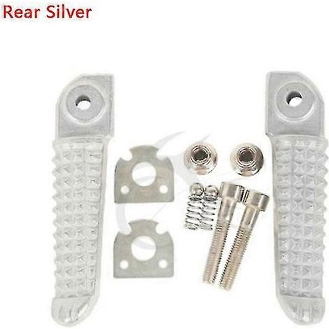 Repose-pieds avant et arrière pour moto Yamaha YZF R1 2002-2020, R6 2003-2020, YZF R6S et R1M. Couleur : argent (arrière). (1/4)