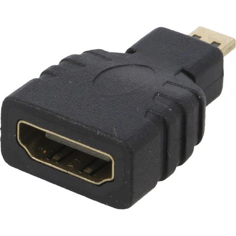 Adaptateur HDMI 1.4 femelle vers micro HDMI male noir