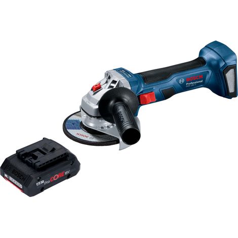 Bosch GWS 18V-7 Smerigliatrice angolare professionale a batteria 18 V 115 mm senza spazzole + 1x batteria ricaricabile ProCORE 4,0 Ah - senza caricabatterie