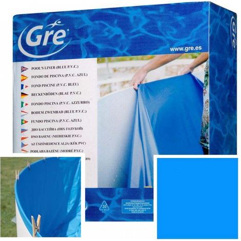 Gre FWPR30 - Liner per piscine rotonde, 300 x 65 cm (L x A), sistema overlap, colore blu