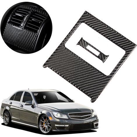 Abdeckung für hintere Lüftungsauslassblende aus Kohlefaser, passend für Mercedes-Benz C-Klasse W204 (05-12) (1/5)