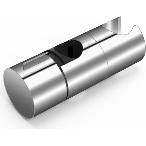 Supporto per soffione doccia, diametro regolabile da 18 a 25 mm, design cromato + ABS, facile installazione, adatto per asta doccia (1/4)