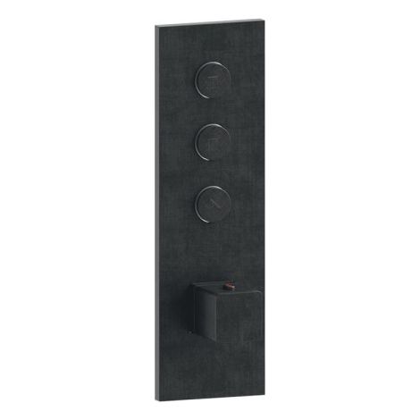 Façade Thermo Twist thermostatique 3 sorties Chromé Noir Brossé Quadri - CRISTINA ONDYNA XQ61375 (1/2)