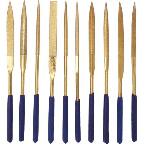 Limes Diamantées 10 Pièces, Ensemble De Limes à Aiguilles En Métal, Ensemble De Limes à Aiguilles Résistantes à la Corrosion Pour Pierre De Verre Métallique-5mm (1/5)