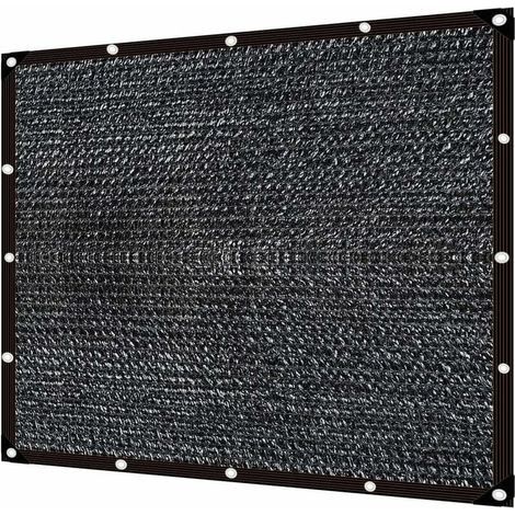 Filet d'Ombrage Noir,Filet Protection Solaire,Filet D'Ombrage,Filet D'ombrage Terrasse,Tissu D'Ombrage,Voile Solaire,Voile d'ombrage (3×4m) (1/4)