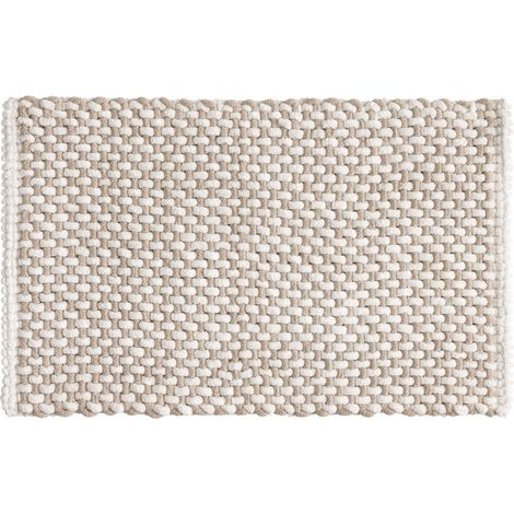 Tapis de bain en polycoton chenille ultra-absorbant Sable 50x80 cm (1/5)