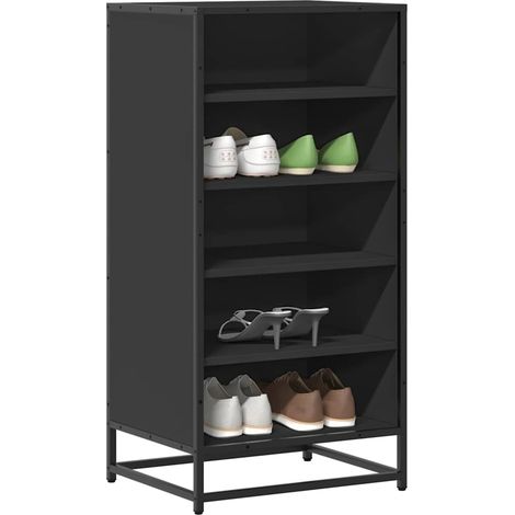 vidaXL Schuhregal Schwarz 48x38x97,5 cm Holzwerkstoff (1/5)