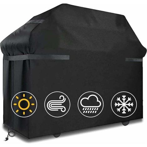 BBQ Covers Waterproof BBQ Cover Windproof and Tearproof BBQ Cover with Straps and Storage Bag (145x61x117cm) (1/5)