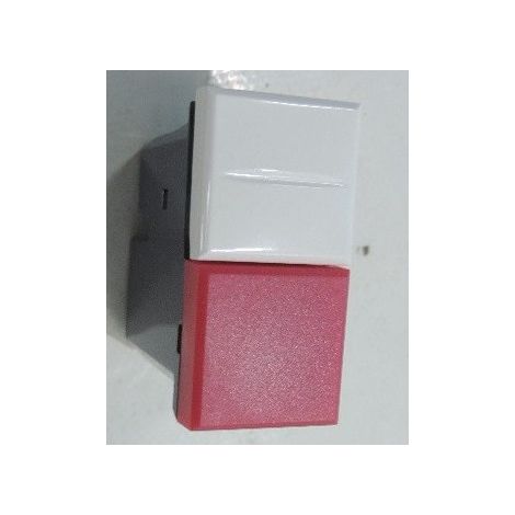 Poussoir 10A avec voyant rouge 230V 1 module blanc (24905) AXOLUTE BTICINO HD4038R230