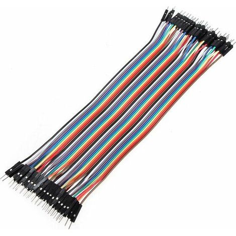 40pcs 20cm Cable Jumper Dupont Male To Male Color For Arduino Breadboard (1/4)