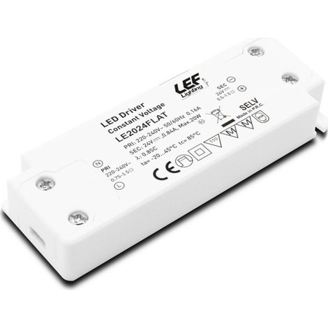 Alimentatore led a tensione costante lef 20w 840ma - le2024flat