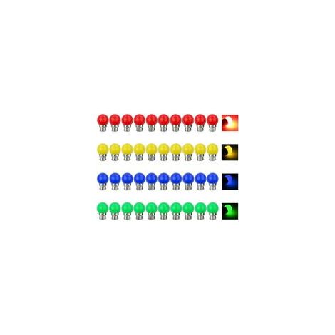 SHINING HOUSE V-TOO Ampoule LED Couleur B22 3W équivalente 30W 240LM AC 220V-240V B22 Baïonnette Ampoules Guirlande Couleur LED Ampoules Multicolore pour Maison Bar Fête Décoration d'ambiance - Lot de (1/4)