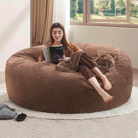 6FT Sitzsack Braun für Erwachsene OKWISH (1/5)