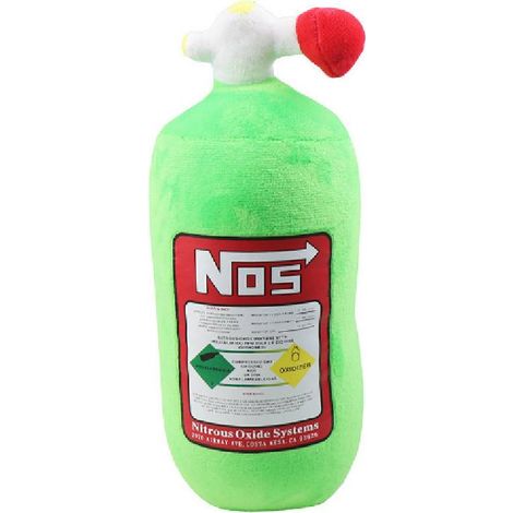 (vert)Nos Oreiller de bouteille d'oxyde nitreux Coussin d'appui-tête décoratif de voiture Oreiller en peluche créatif, appui-tête