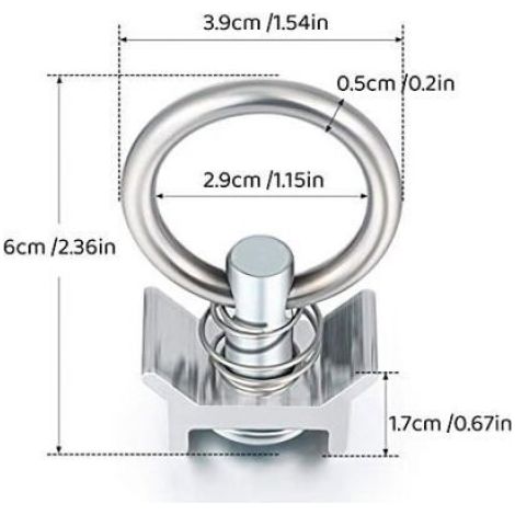 Accessoire D'arrimage - Rail D'arrimage En Aluminium - Pour Camion Remorque Camping-car - Charge Maximale 50 Kg - Pack De 10 Pièces (1/5)