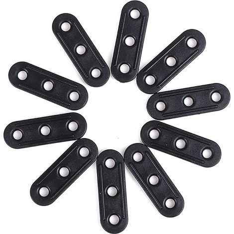 10 tendeurs de corde de camping à trois trous, boucle de corde de tente, tendeur, tendeur de câble, corde de tente (1/5)