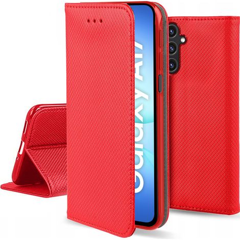 Funda magnética inteligente tipo libro para Samsung Galaxy A17 5G, color rojo. (1/5)