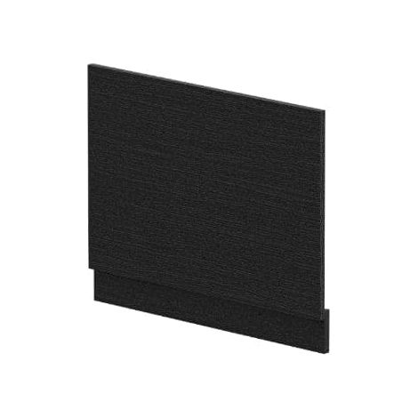 Nuie Charcoal Black Woodgrain 700mm End Bath Panel with Plinth - MPD611N (1/5)