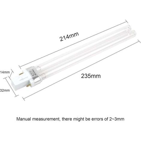Lampe UVC de rechange Tube de remplacement Tube UV pour appareil UVC G23 11 Watt, 2 pièces (1/3)