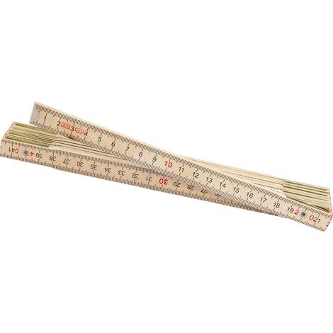 Kippen 1163A - Doppiometro Rigido Pieghevole con Stecche in Legno di Acero (1/2)