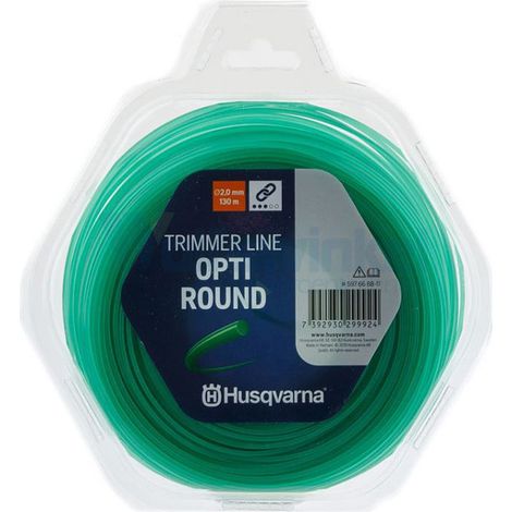 Husqvarna Opti Round 597668810- Filo per Decespugliatore 2.0 mm x 15 m Verde Alta Resistenza