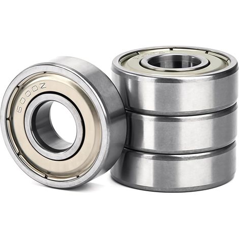 rodamientos de bolas 6000ZZ de acero al carbono de ranura profunda de 10 x 26 x 8 mm, rodamiento sellado 6000Z, aptos para patinetas, scooters y patines. (1/5)