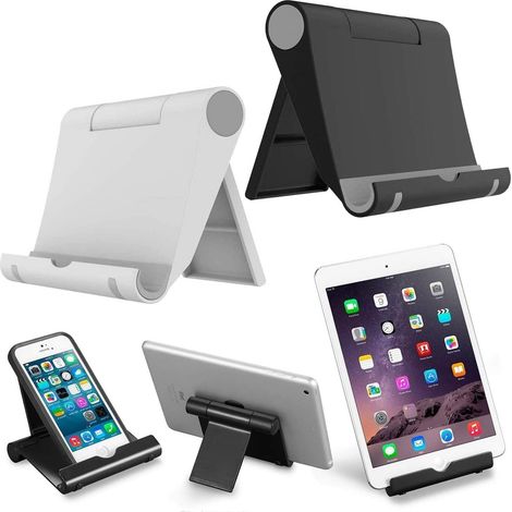 2 Pieces Phone Holder Desk Adjustable 360° Foldable Phone Stand Holder for 4-9 inch iPhone 14 13 Mini Pro Max 12 11 Pro X XS XR 8 7 Galaxy Huawei Xiaomi mi