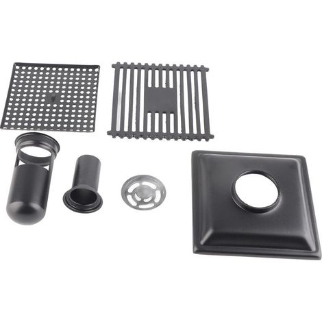 Grille de Drain de Douche Amovible en Acier Inoxydable SUS304 pour Salle de Bain 12x12cm (1/5)