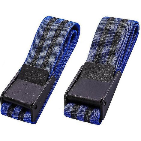 2 pièces bandes d'entraînement d'occlusion bandes de Restriction du flux sanguin sangles d'entraînement musculaire biceps (bleu) bras 60 cm bleu (1/5)