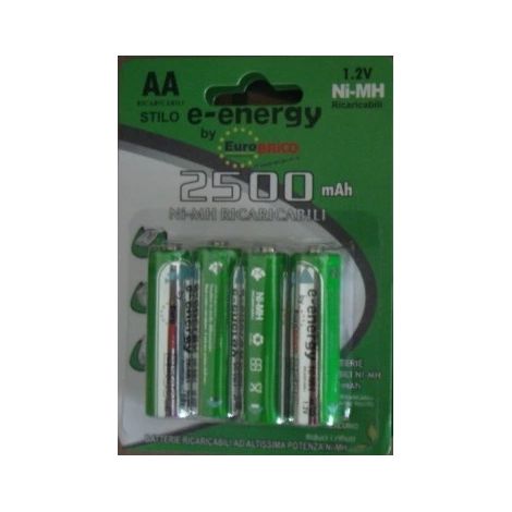 4 stilo ricaricabili - aa 1.2v  blister.