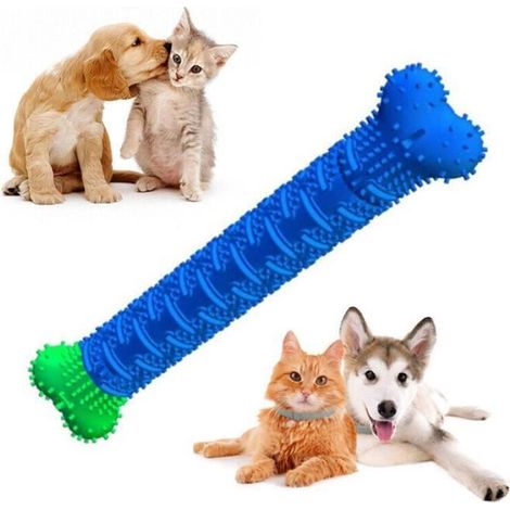 Brosse à dents en silicone pour animaux de compagnie, jouet à mâcher pour chien, anciers de massage multifonctionnel (1/4)