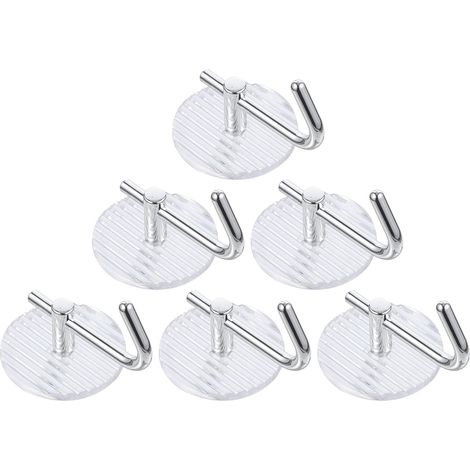 SOLUSTRE Lot de 6 crochets muraux adhésifs pour serviettes et (1/5)