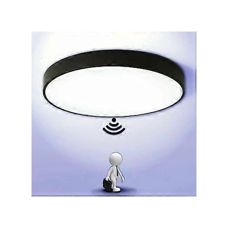 LED-Plafonnier mit automatischer Bewegungsmelder-Leuchte für den Außenbereich, Balkon, Garage, Eingang, Couloir, runde Leuchte, einfach zu installieren