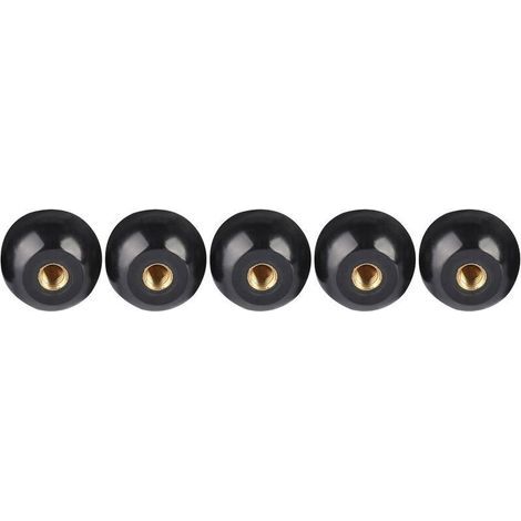 Bouton Poussoir Levier Bakélite Noire Insert Cuivre M12 x 40 mm - Lot de 5 Pièces pour Machines Outils (1/5)