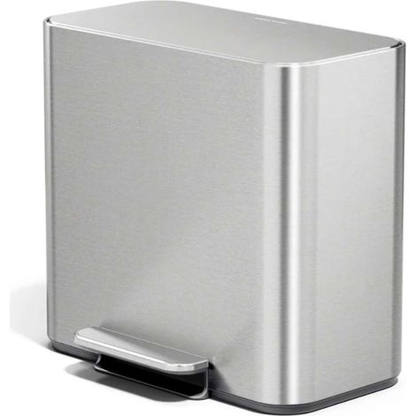 Simplehuman - Poubelle 15 l, inox mat CW2120 (1/4)