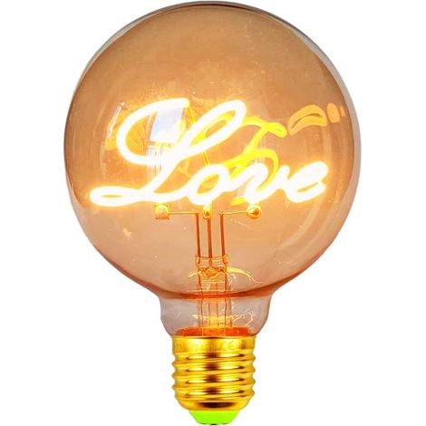 G95 4W LED Bulb Dimmable 2000 Kelvin 220-240V Love Edison Decorative Light Bulb E27 (1/5)