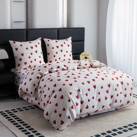 Biancheria da letto in cotone 140x200 cuori