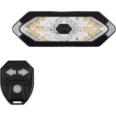 Feu arrière vélo LED intelligent avec télécommande - Rechargeable USB (1/4)