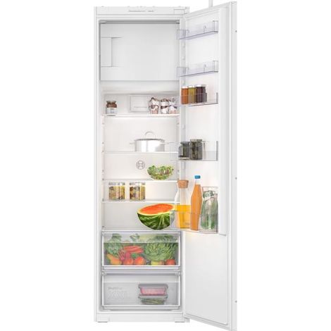 Bosch Serie 2, Frigorífico empotrable con congelador, 177,5 x 56 cm, bisagra de arrastre, KIL82NSE0 (1/3)