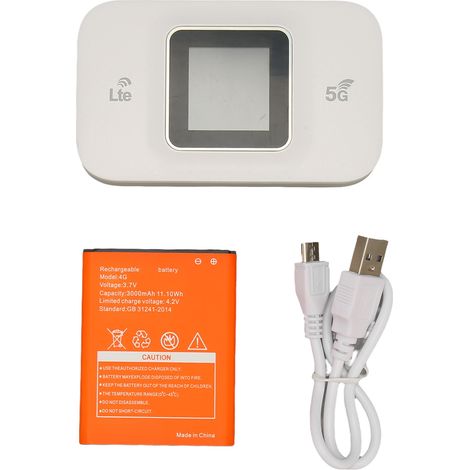 Routeur WiFi 4G Portable Mini, Point d'Accès Mobile LTE avec Emplacement SIM, Connexion jusqu'à 10 Appareils, Compatible Windows et Linux (1/5)