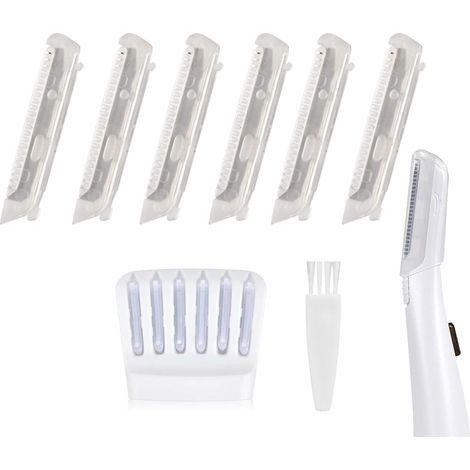 Gesichtshaarentferner für Frauen, LED-Lichtrasierer, makelloser Dermaplaning-Rasierer (1/5)