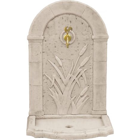 Fuente "ROSEAU" - de piedra reconstituida - 62 x 42 x 93 cm