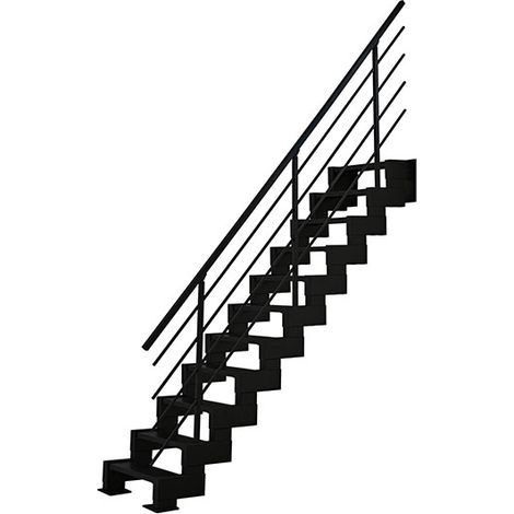 Scala dritta metallo 11 gradini - Altezza raggiungibile 2,44 a 3,00m - Larghezza 56cm - Altezza regolabile - M-MINI/I/SNMNOI-11