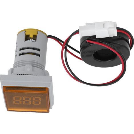 Voltmètre numérique AC 220V ampèremètre carré voyant lumineux jaune AD16-22FSA indicateur LED tableau (1/5)