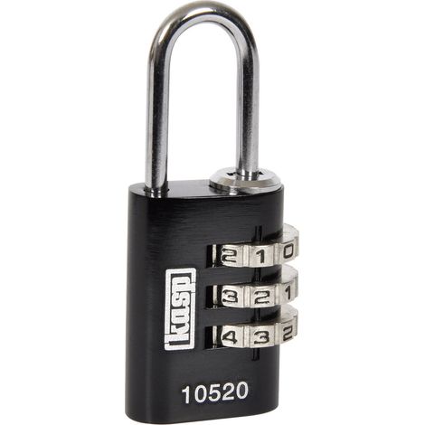 Kasp K10520BLAD Vorhängeschloss 20 mm    Schwarz Zahlenschloss